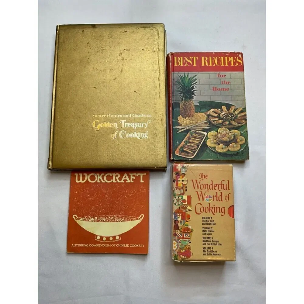 Vintage Cookbook Lot Better Homes‎ Golden Wokcraft Wonderful World of Cooking